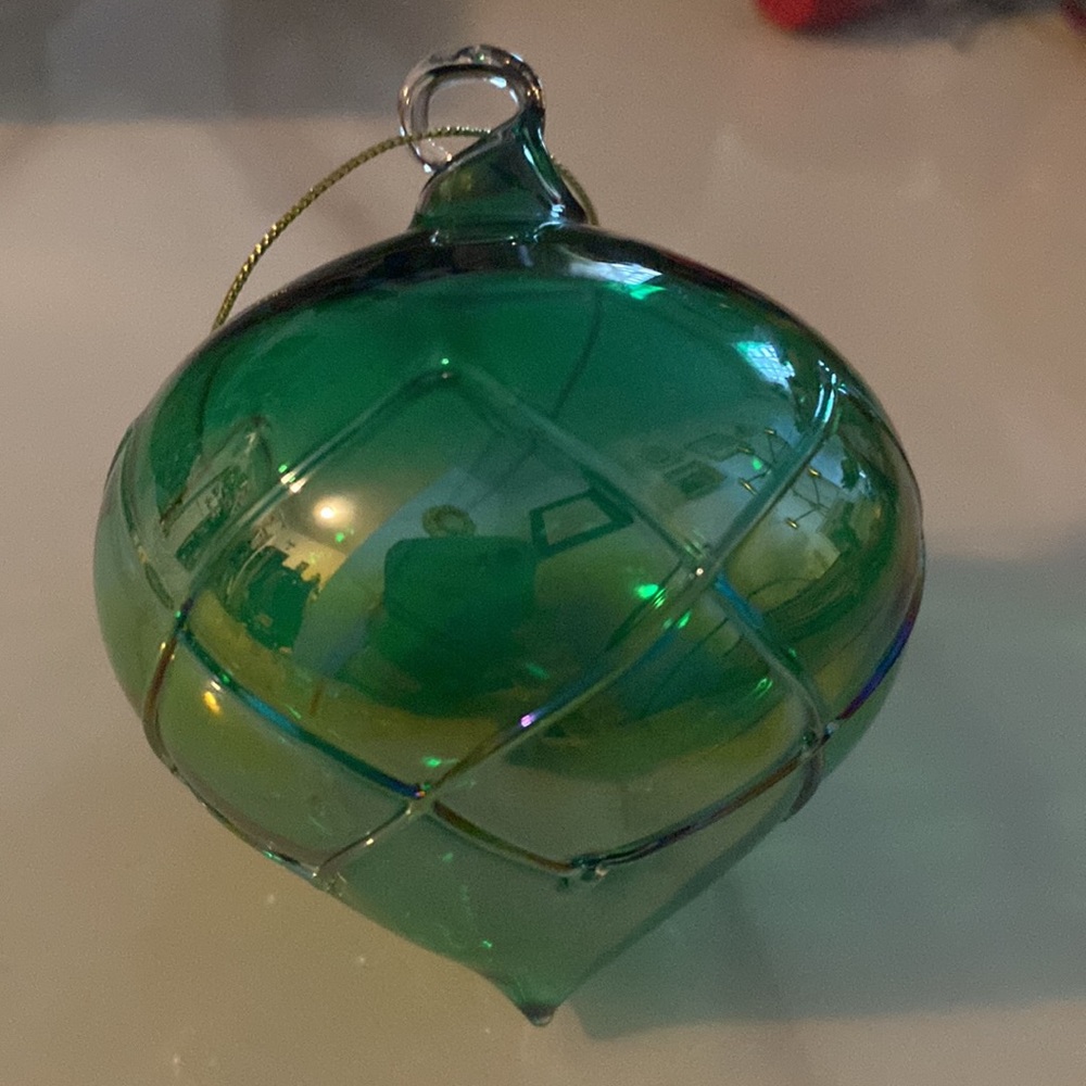 Vintage holiday glass ornament